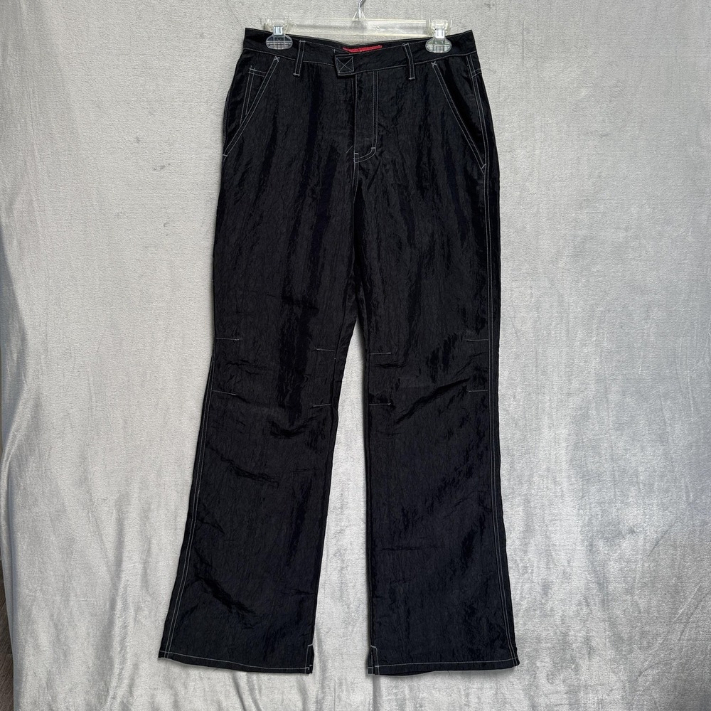 UNIONBAY Pants Womens Small size 5 Black Nylon Cargo Relaxed Utility Travel Vtg